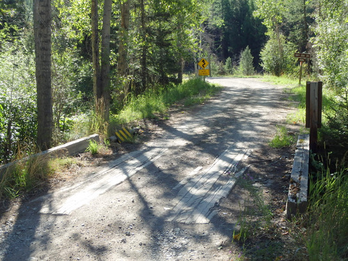 GDMBR: This bridge crosses the only water that we will see until we go over Huckleberry Pass.